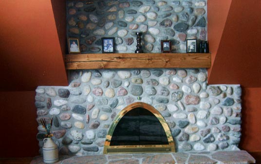 Custom Fireplace and Mantel